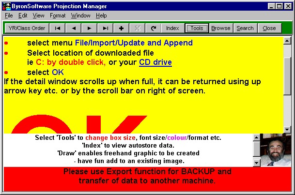 ByronSoftware - Projection Manager Screen 6